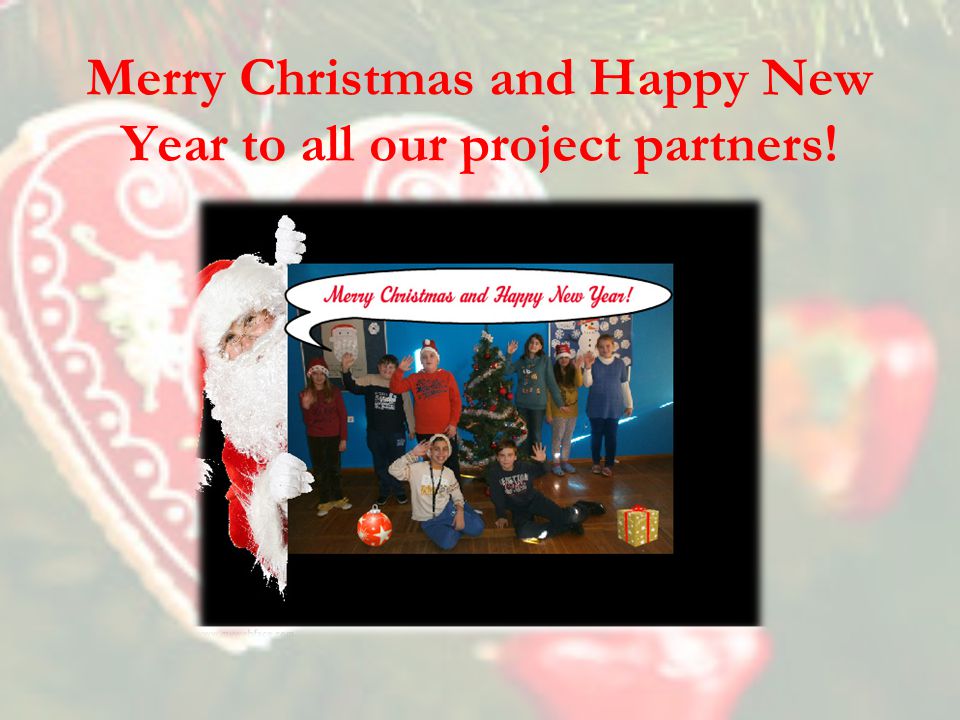 Merry Christmas and Happy New Year to all our project partners!