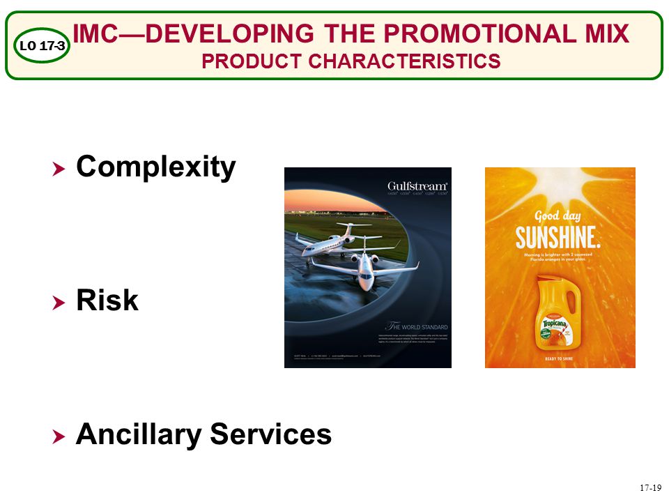 IMC—DEVELOPING THE PROMOTIONAL MIX PRODUCT CHARACTERISTICS