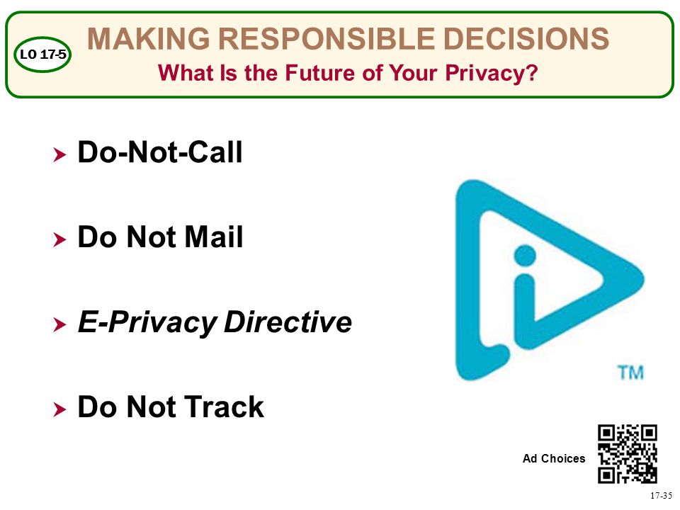 MAKING RESPONSIBLE DECISIONS What Is the Future of Your Privacy