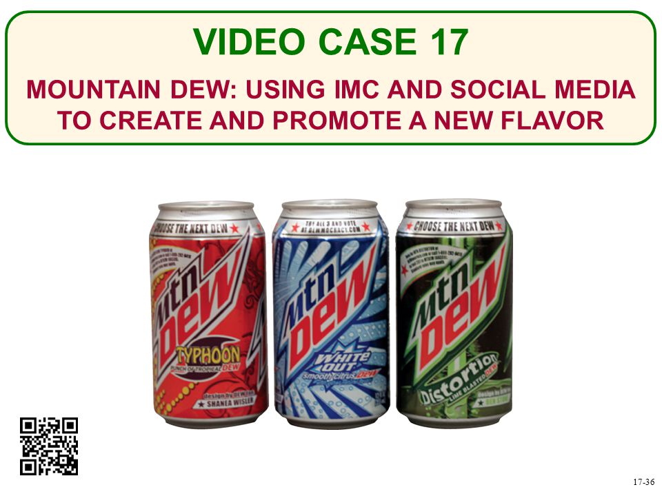 MOUNTAIN DEW: USING IMC AND SOCIAL MEDIA TO CREATE AND PROMOTE A NEW FLAVOR