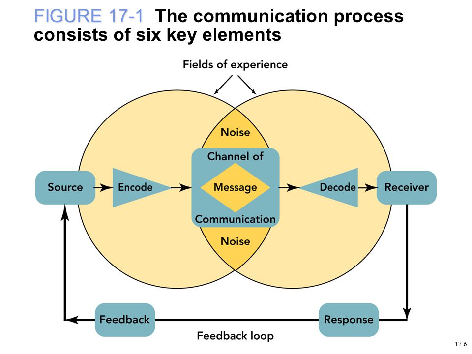 FIGURE 17-1 The communication process consists of six key elements