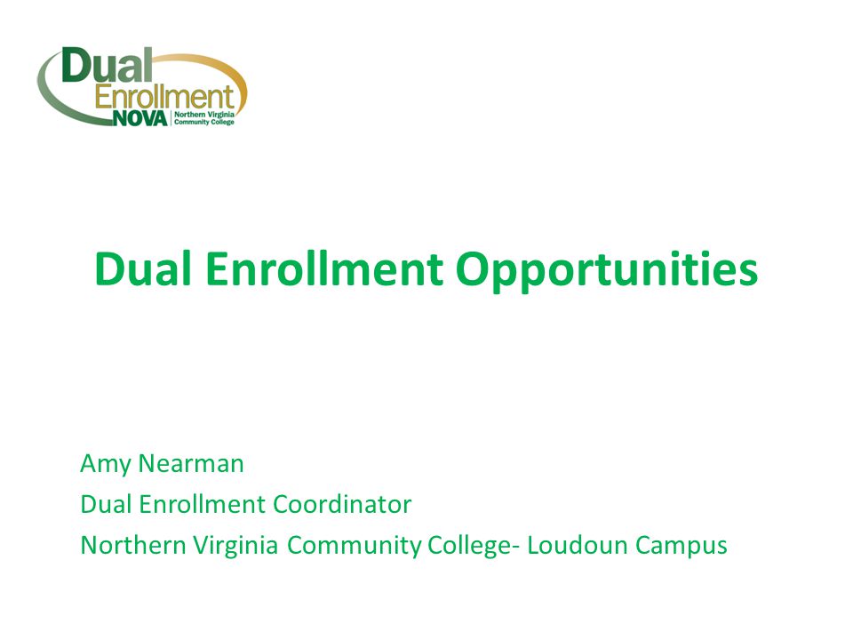 Dual Enrollment Opportunities