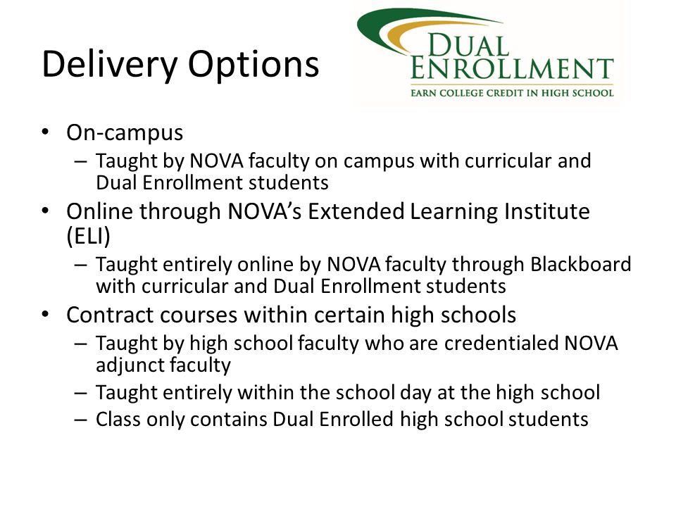 Delivery Options On-campus