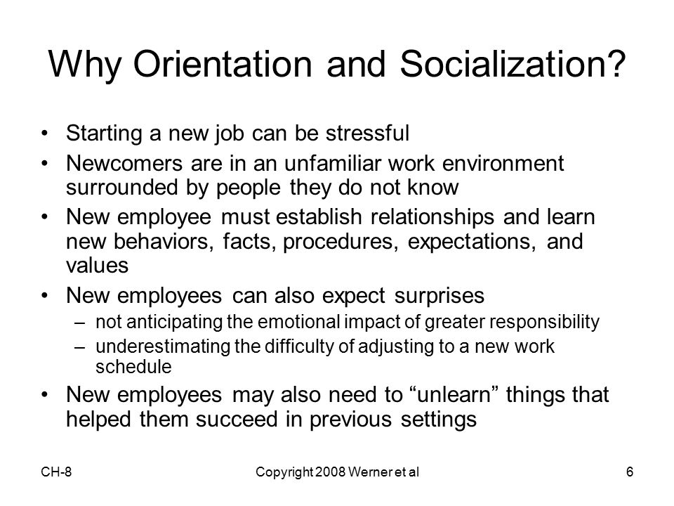 socialization of new employees