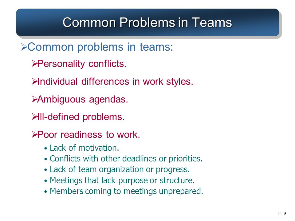 Common Problems in Teams