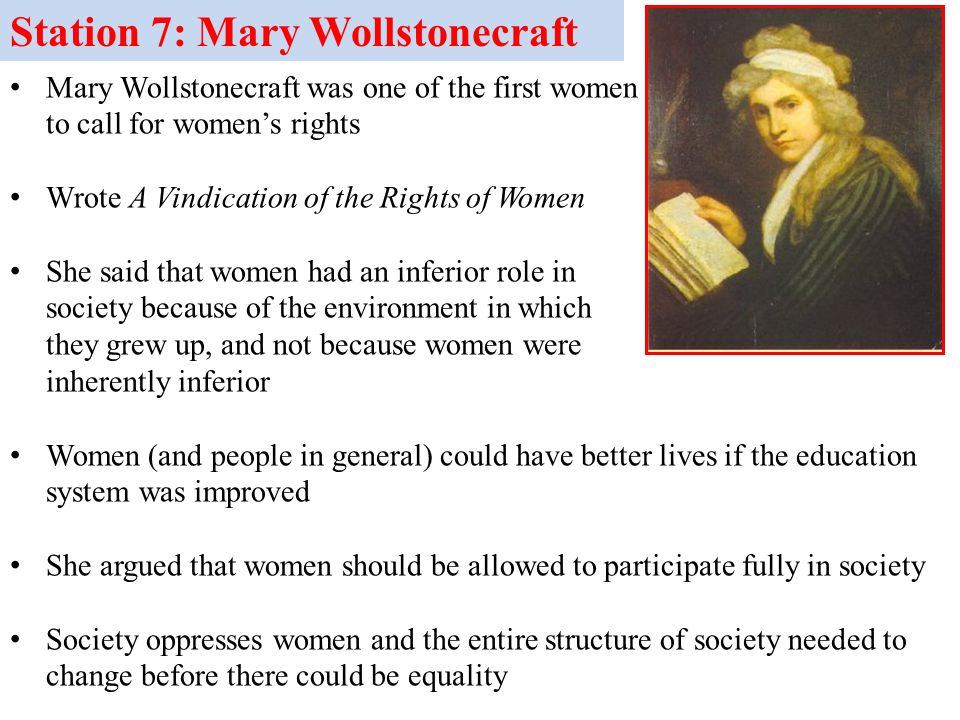 Station 7: Mary Wollstonecraft