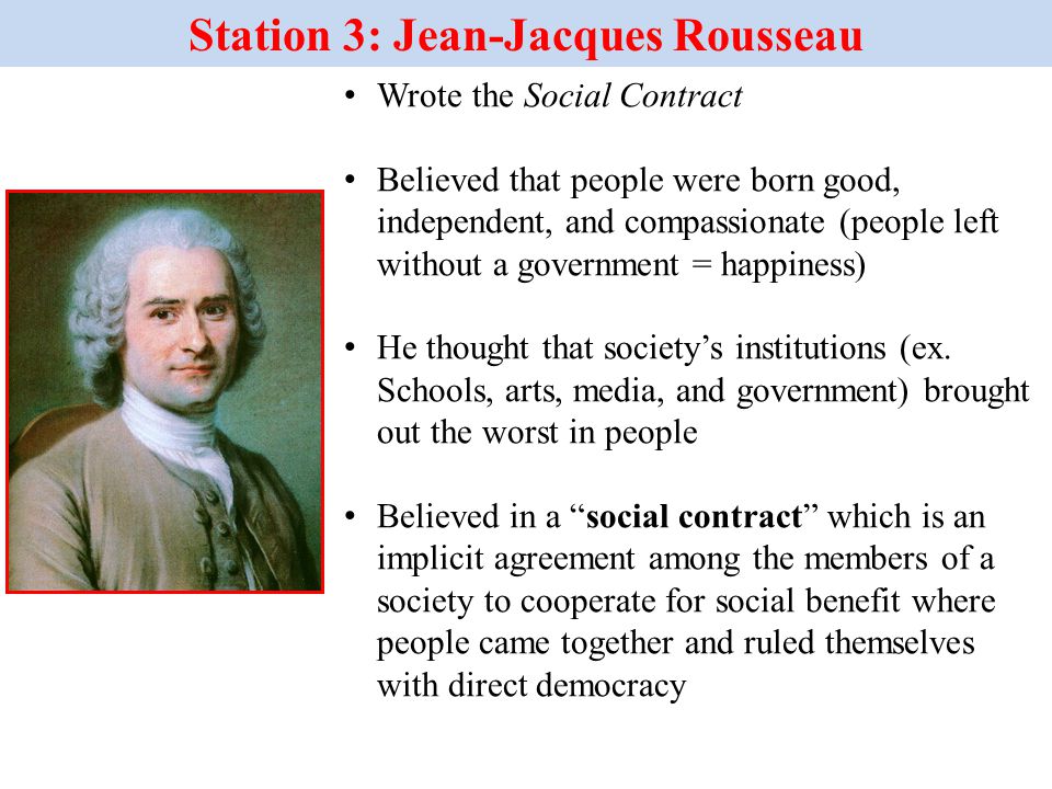 Station 3: Jean-Jacques Rousseau