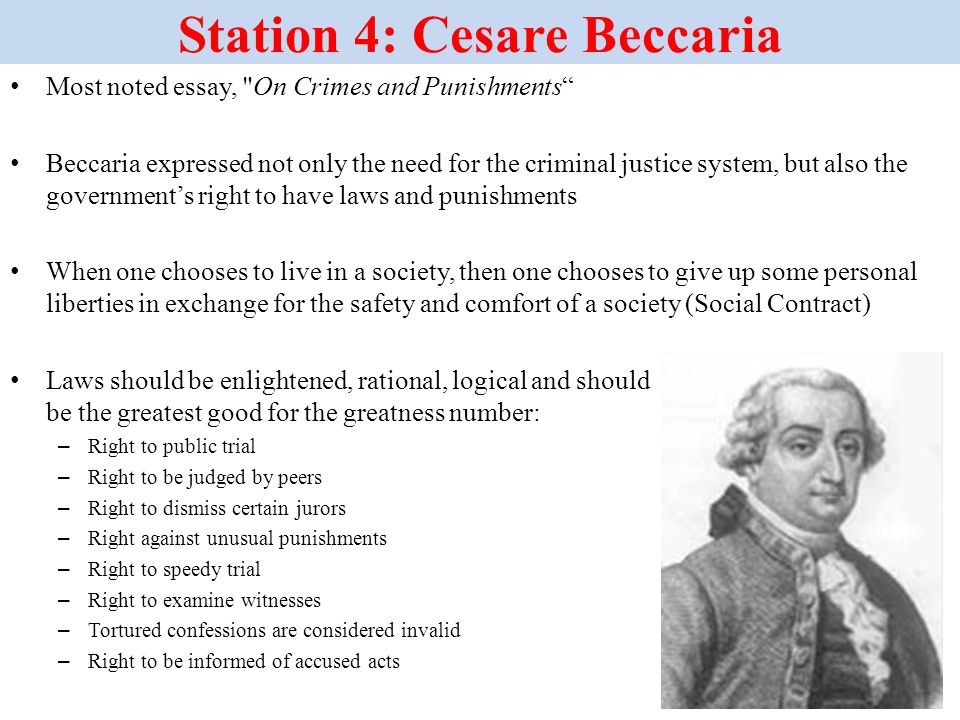 Station 4: Cesare Beccaria