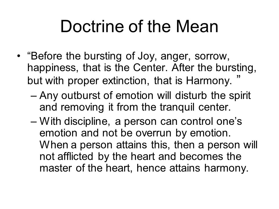 Doctrine of the Mean