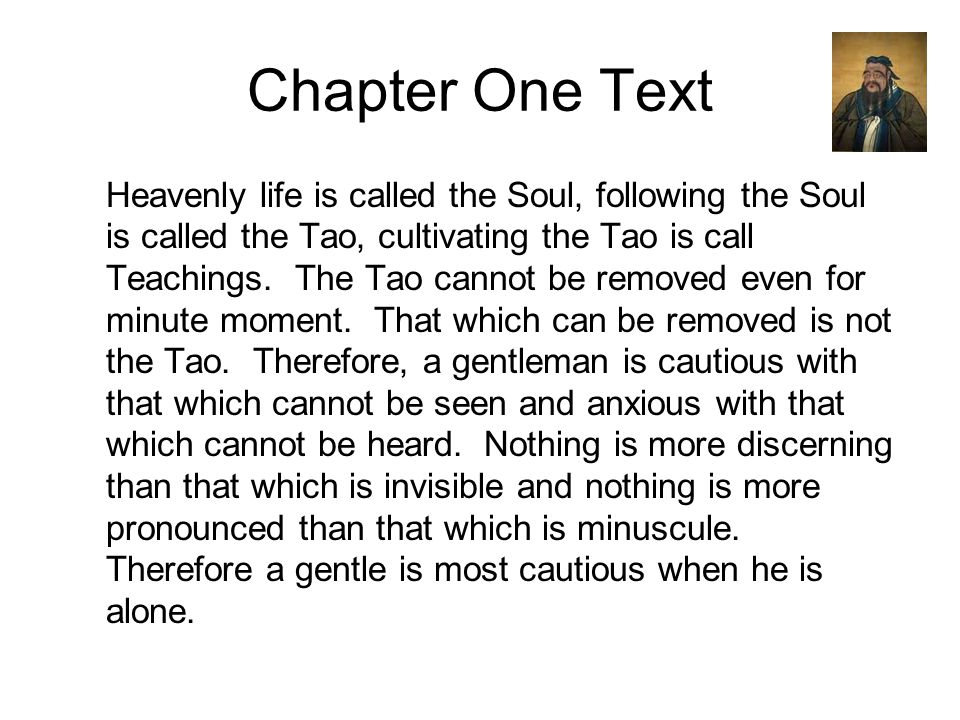 Chapter One Text