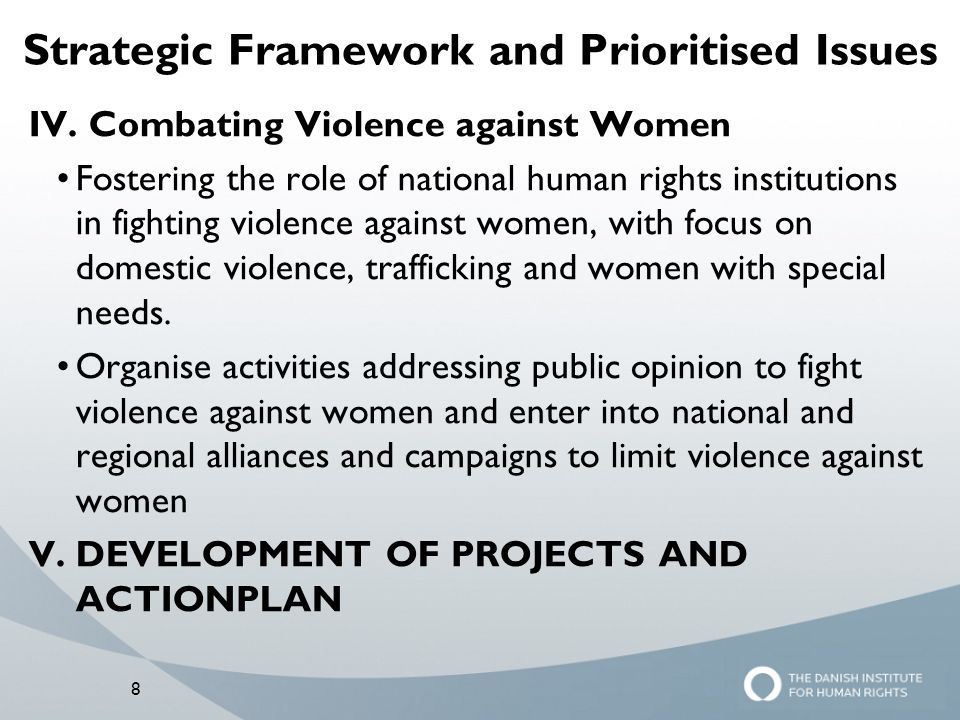 Strategic Framework and Prioritised Issues