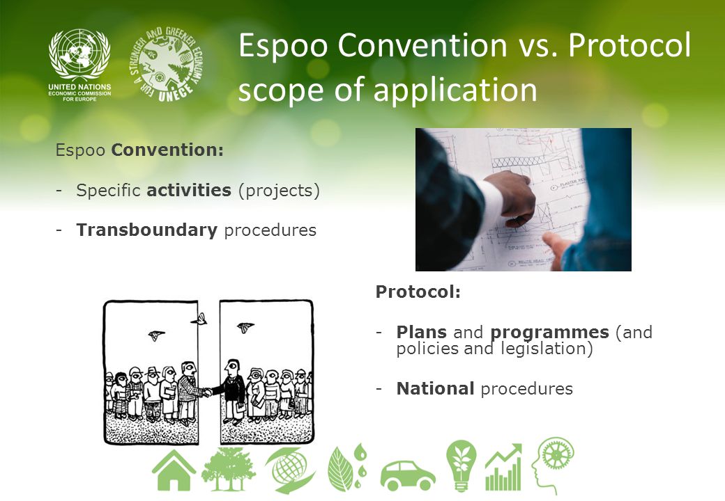Espoo Convention vs. Protocol scope of application