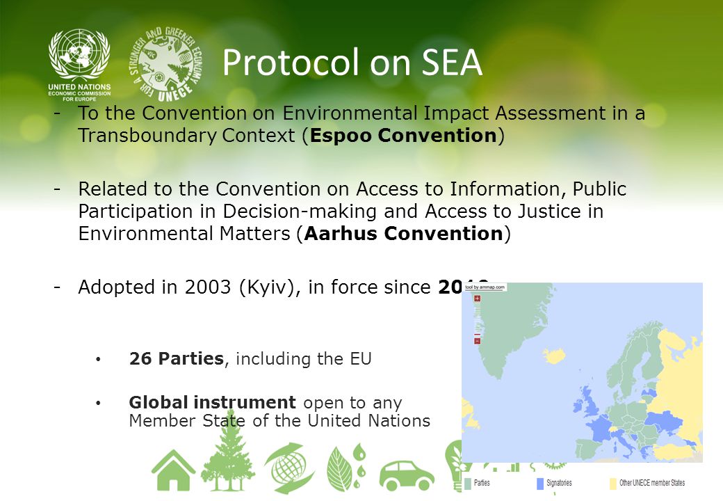 Protocol on SEA To the Convention on Environmental Impact Assessment in a Transboundary Context (Espoo Convention)