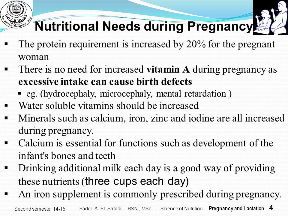 Nutritional Needs during Pregnancy