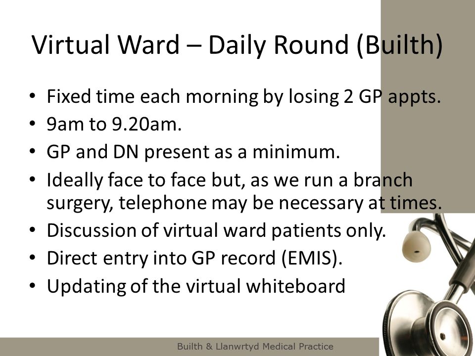 Virtual Ward – Daily Round (Builth)
