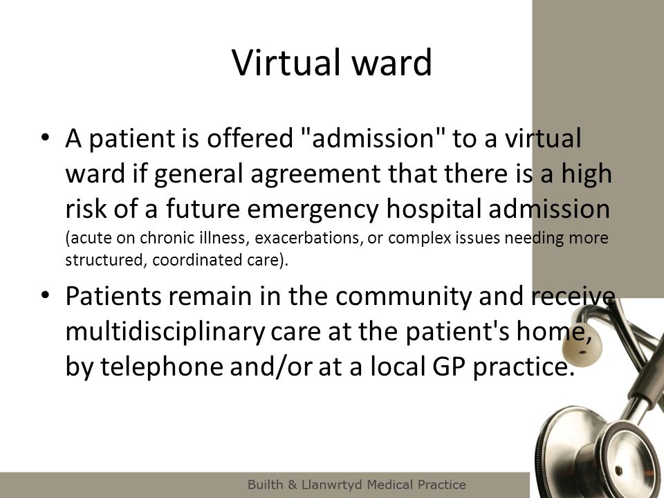 Virtual ward