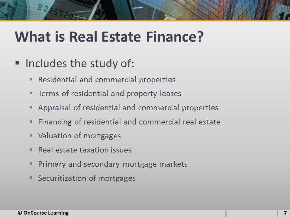 What is Real Estate Finance