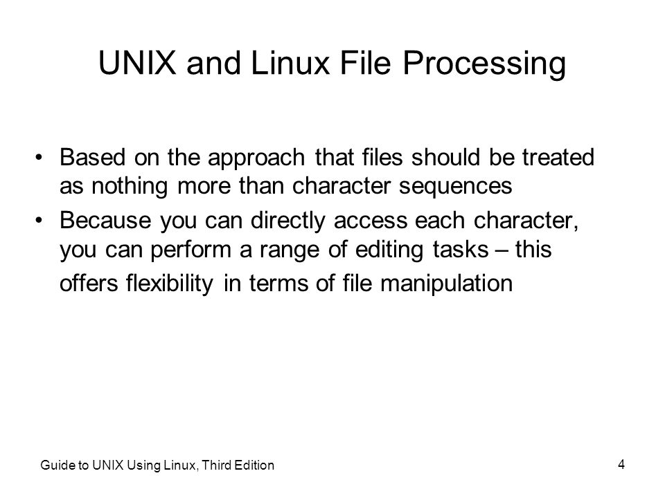 UNIX and Linux File Processing