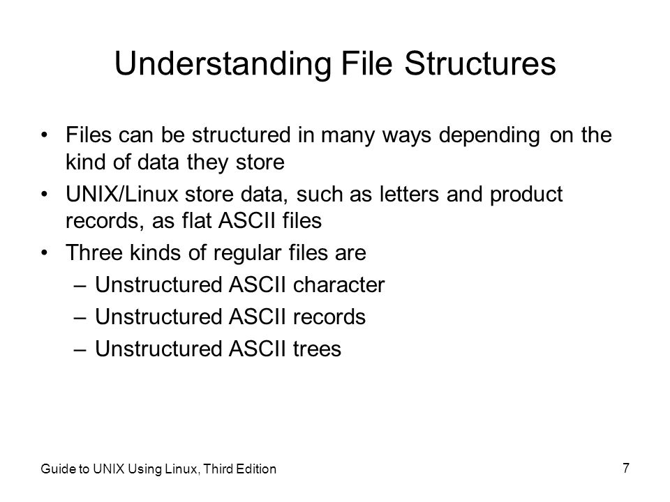 Understanding File Structures