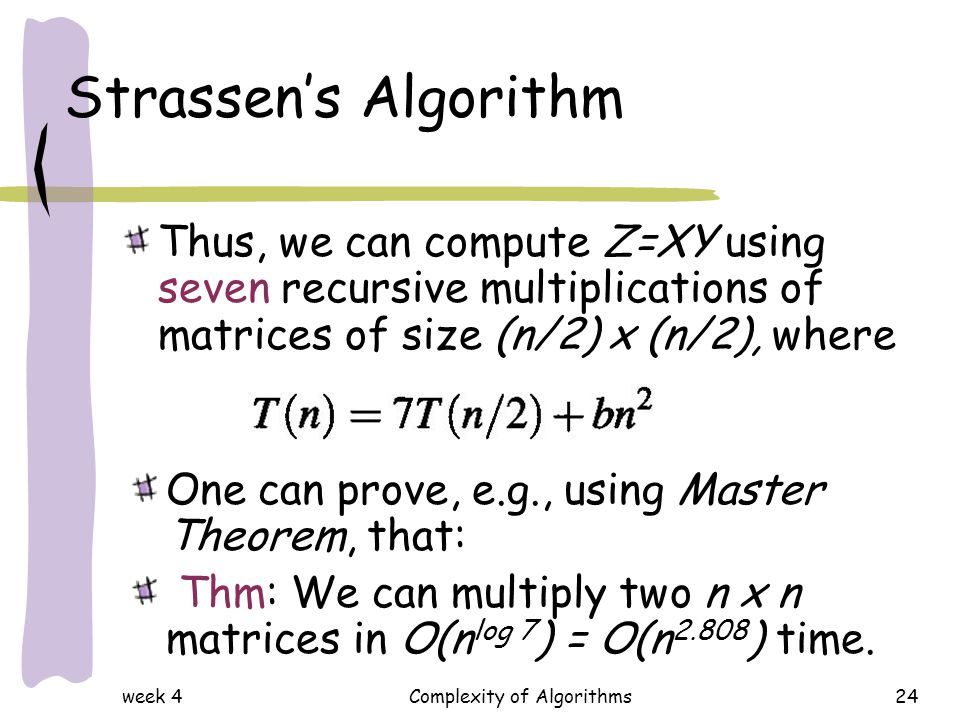 Complexity of Algorithms