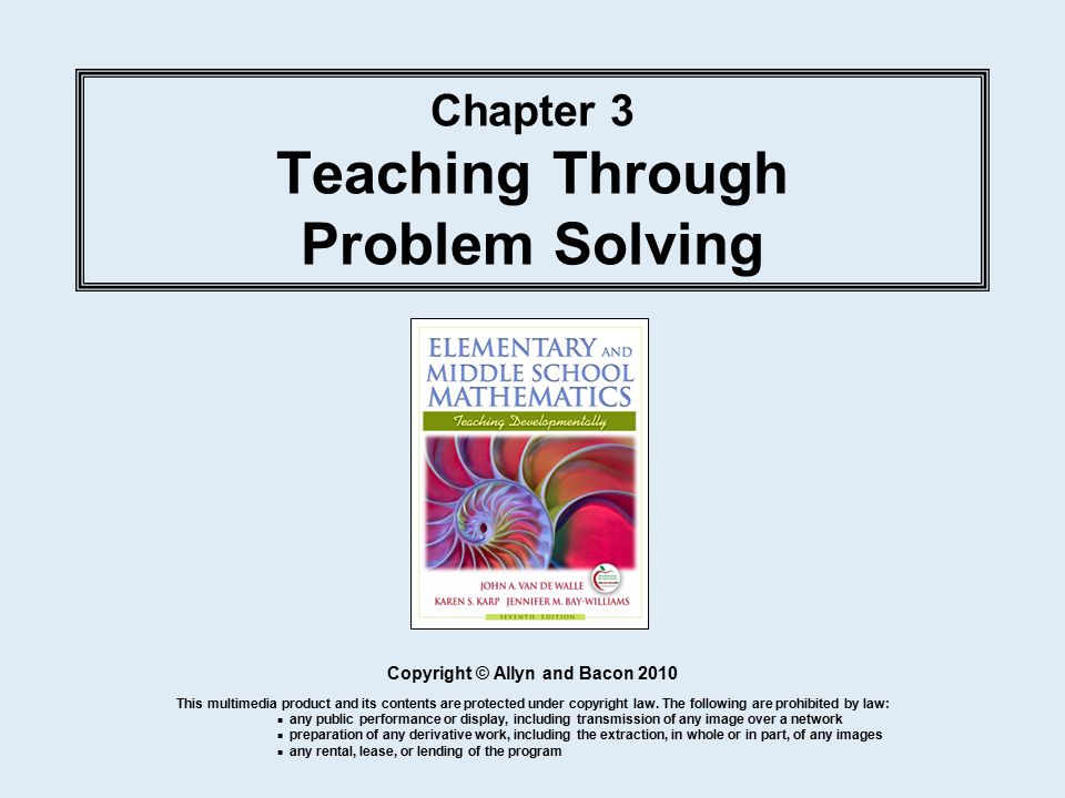 Chapter 3 Teaching Through Problem Solving
