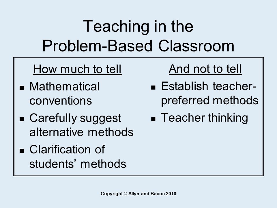 Teaching in the Problem-Based Classroom