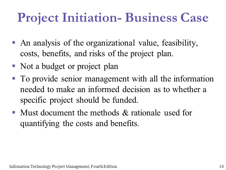Project Initiation- Business Case