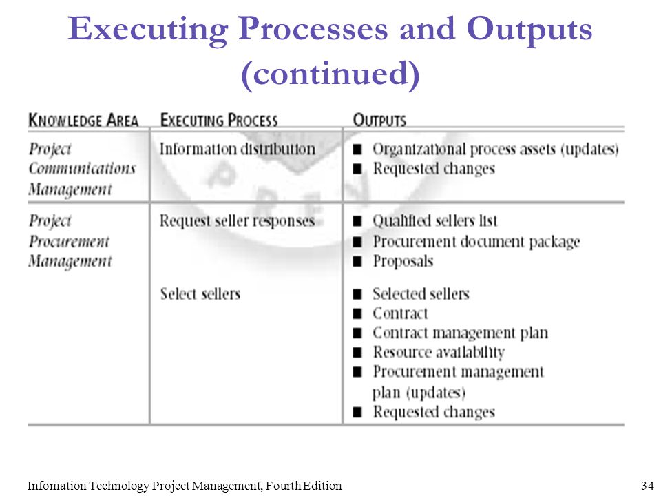 Executing Processes and Outputs (continued)