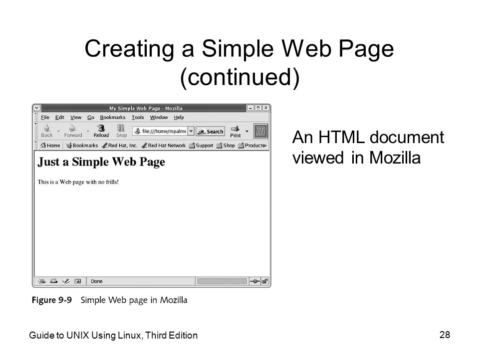 Creating a Simple Web Page (continued)
