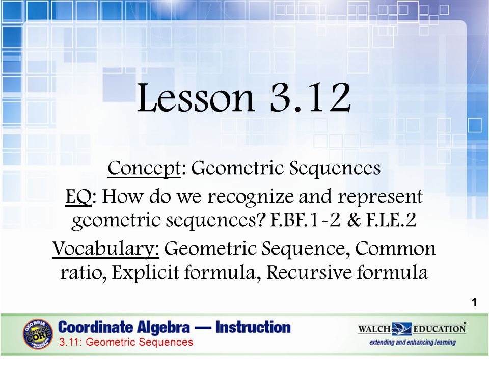 Concept: Geometric Sequences