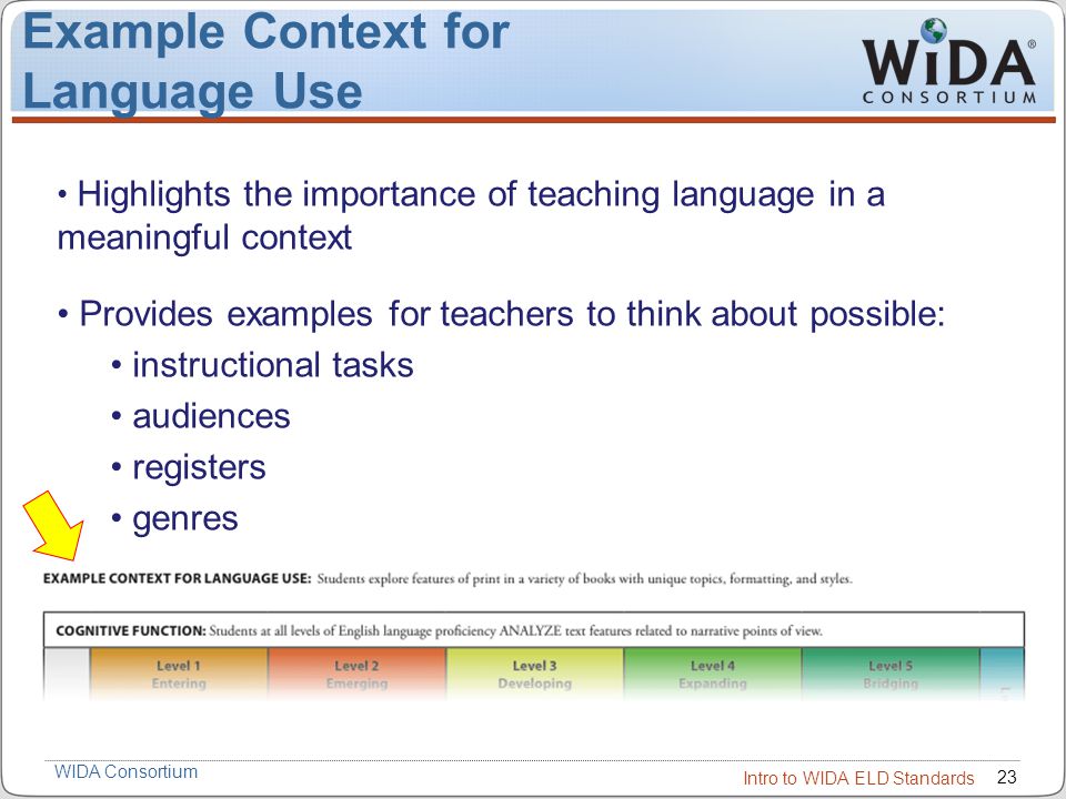 Example Context for Language Use