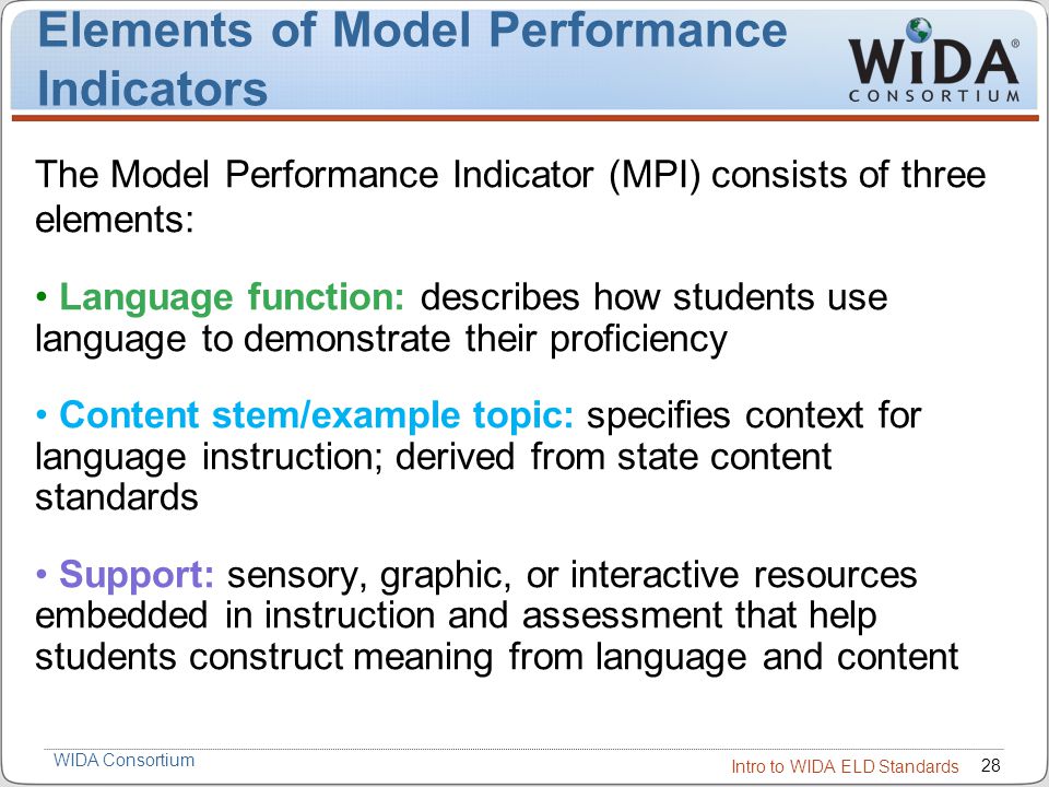 Elements of Model Performance Indicators