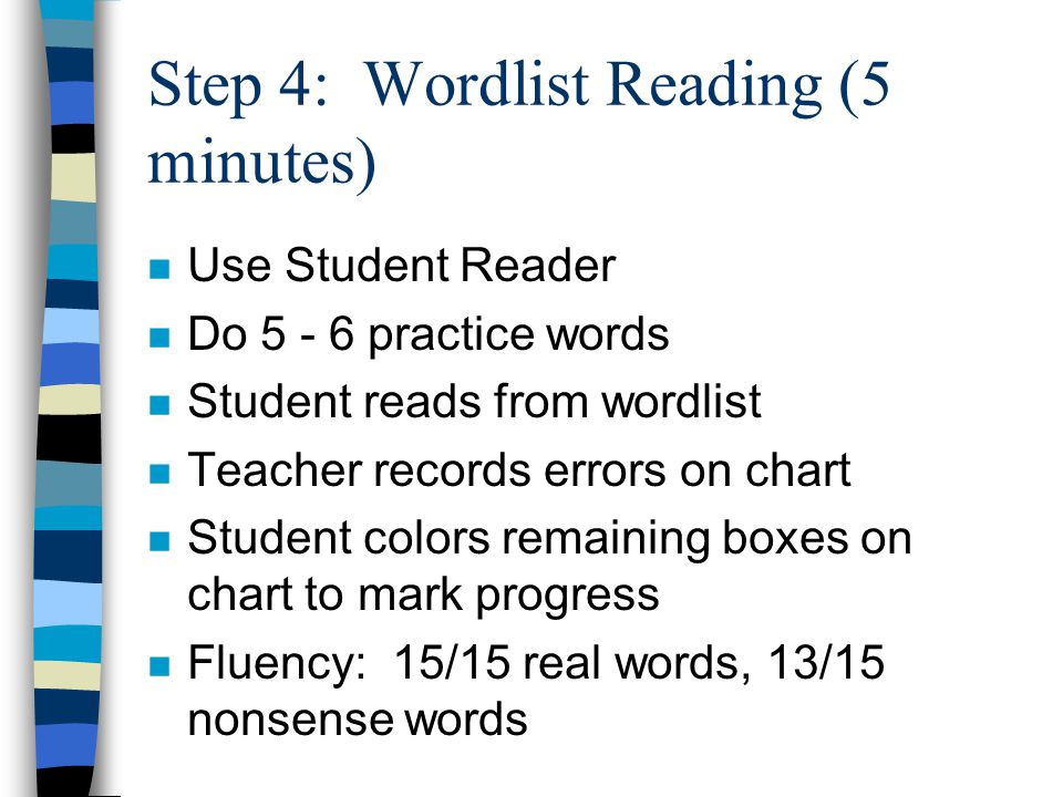 Wilson Reading Word List Chart