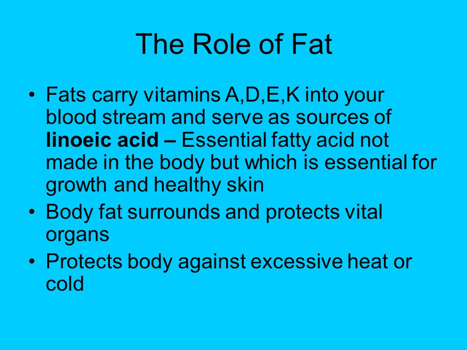 The Role of Fat