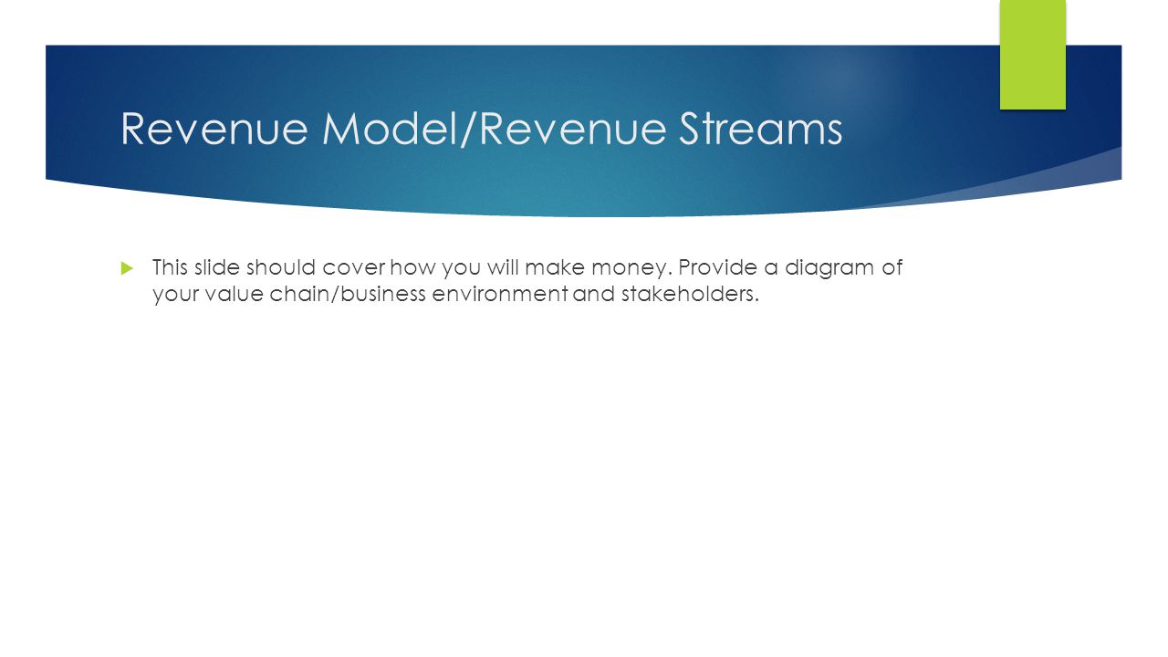 Revenue Model/Revenue Streams