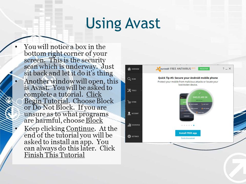 Using Avast