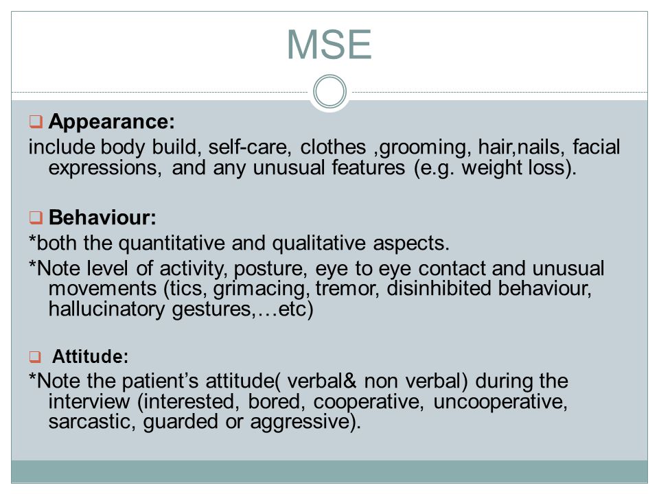 PPT Introduction To Mental Status Examination (MSE) 53% OFF