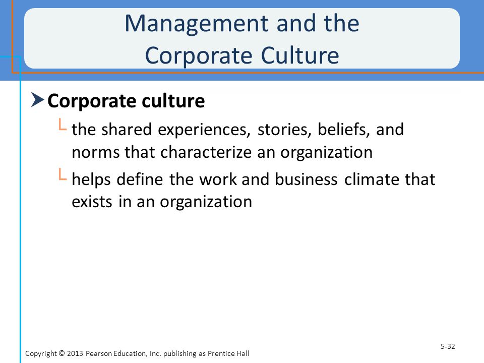 Management and the Corporate Culture