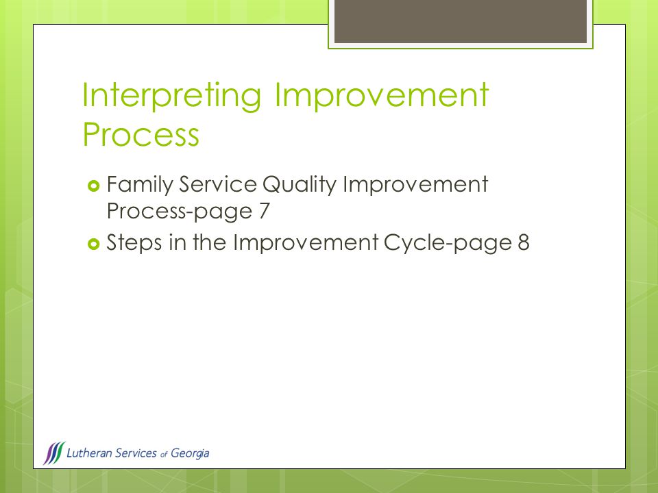 Interpreting Improvement Process