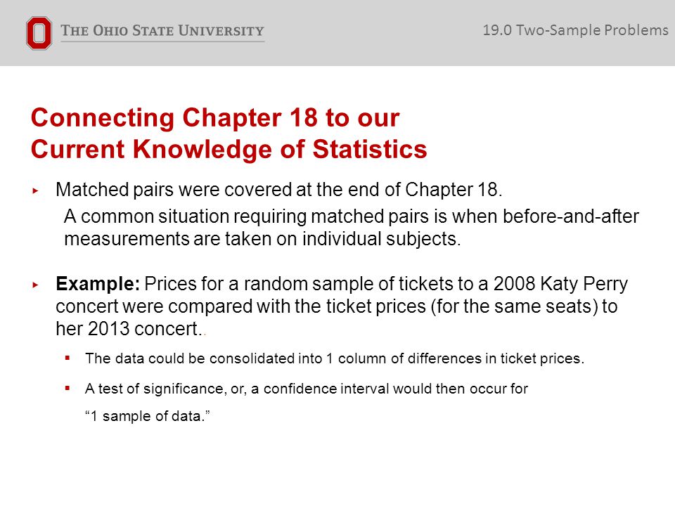 Connecting Chapter 18 to our Current Knowledge of Statistics