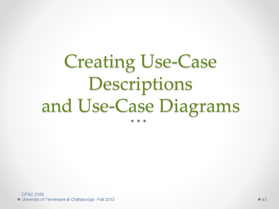 Creating Use-Case Descriptions and Use-Case Diagrams