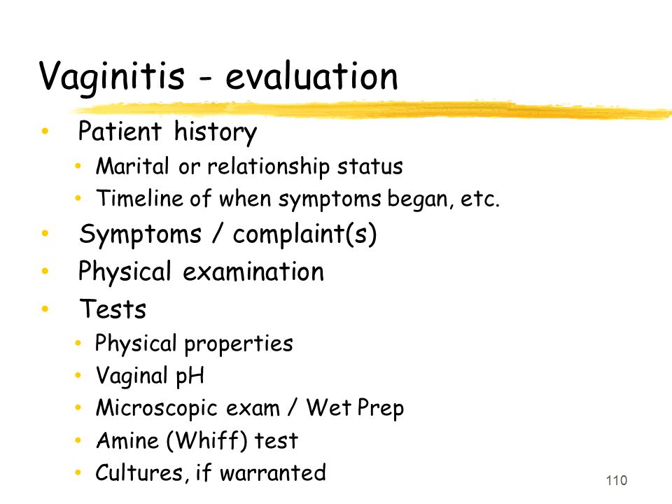 Vaginitis - evaluation