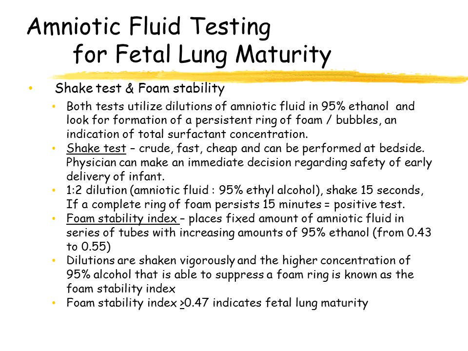 Amniotic Fluid Testing for Fetal Lung Maturity