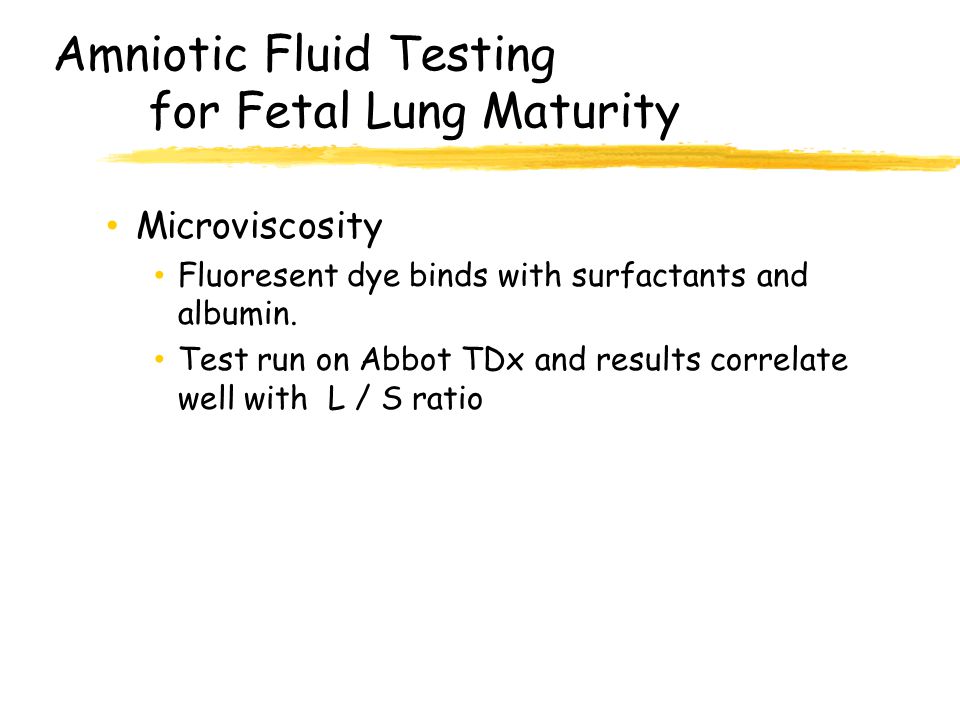 Amniotic Fluid Testing for Fetal Lung Maturity