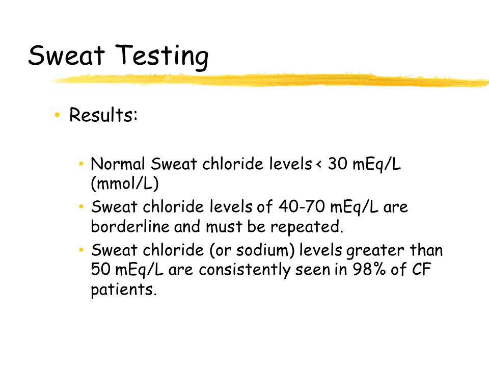 Sweat Testing Results: