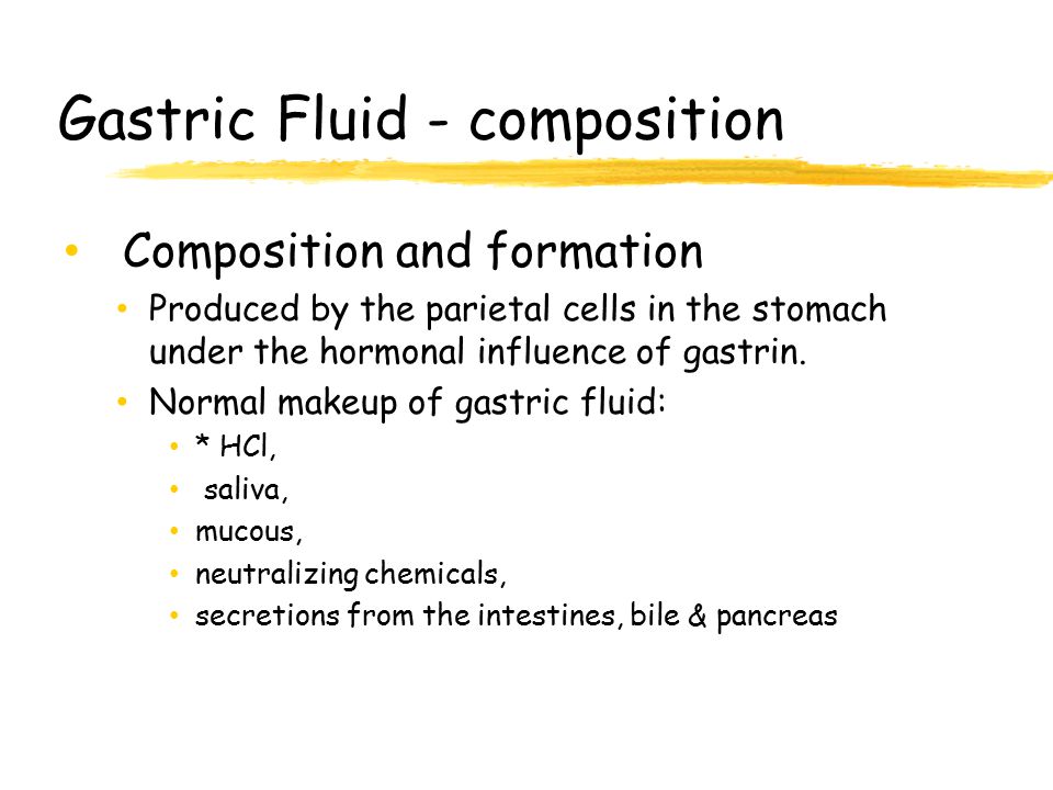 Gastric Fluid - composition