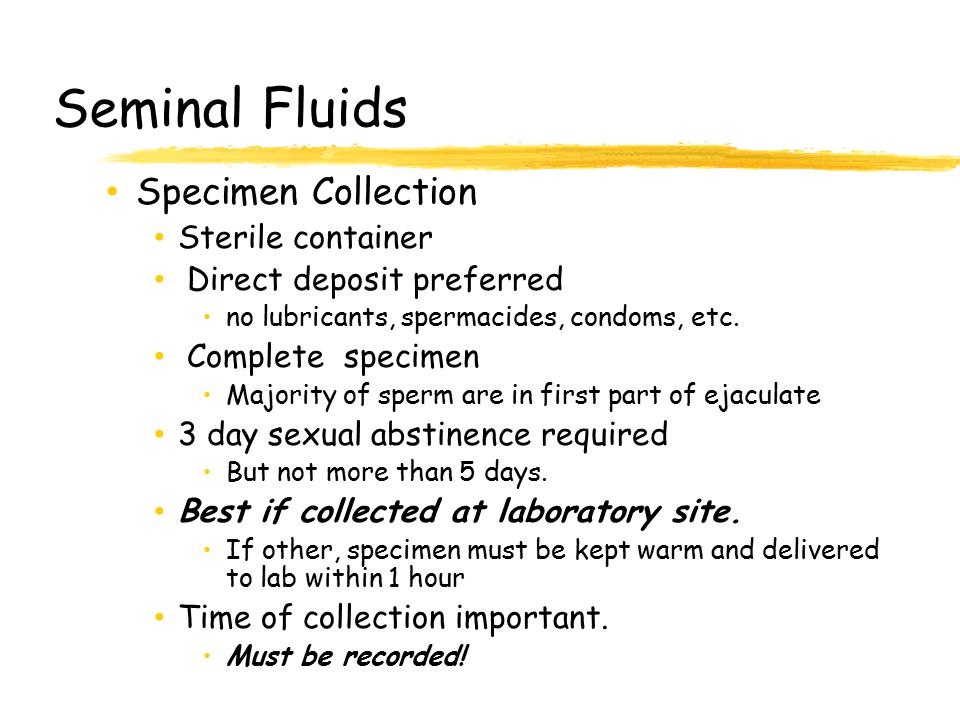 Seminal Fluids Specimen Collection Sterile container