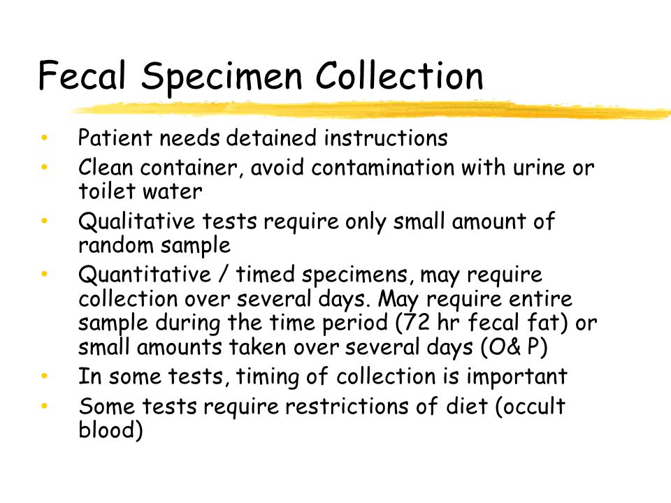 Fecal Specimen Collection