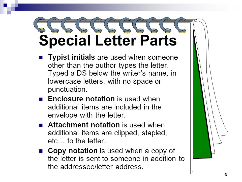 Special Letter Parts