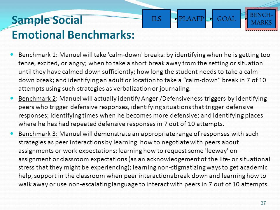 social emotional iep goal bank
